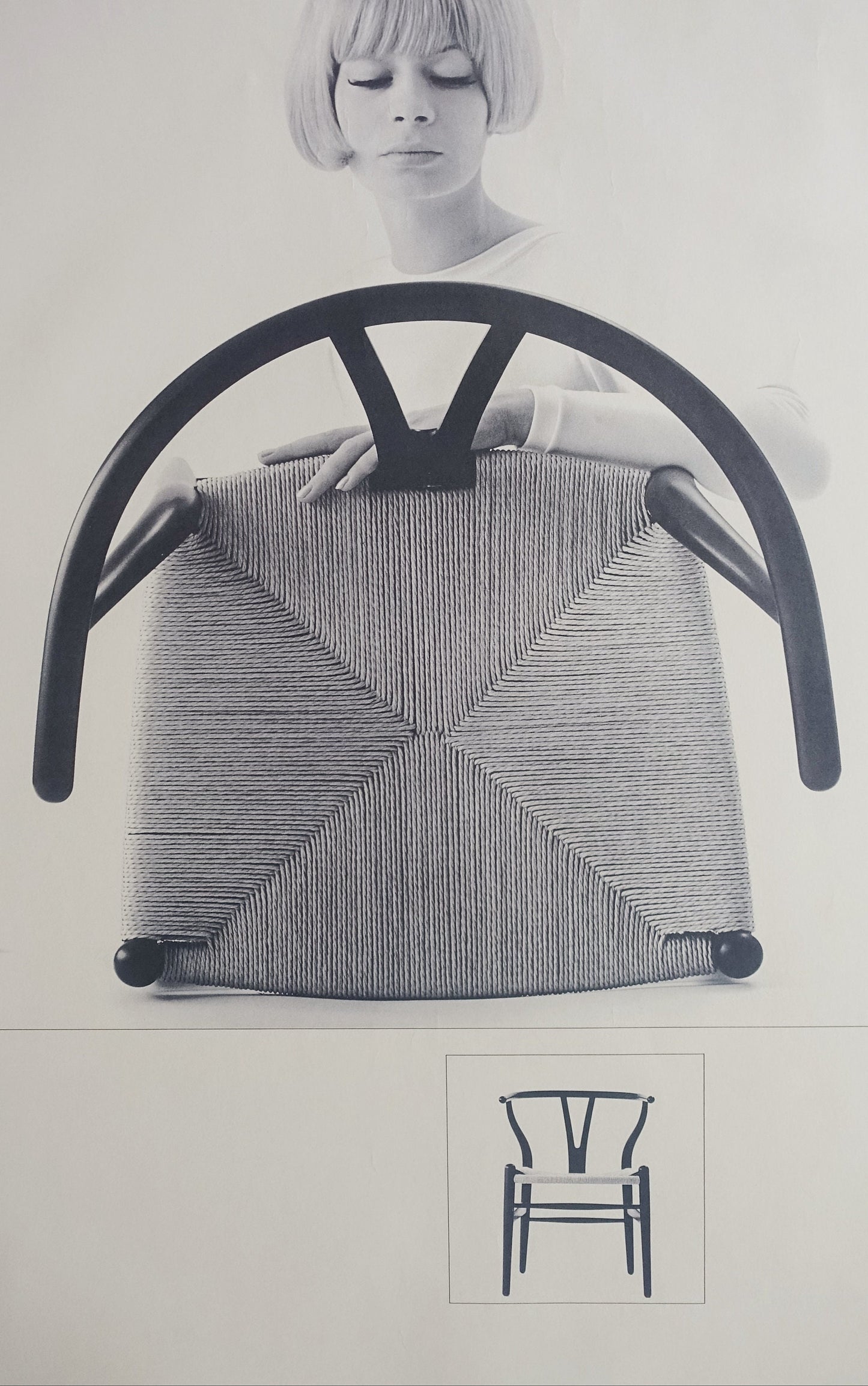 1960s Wegner's Wishbone Chair - Original Vintage Poster