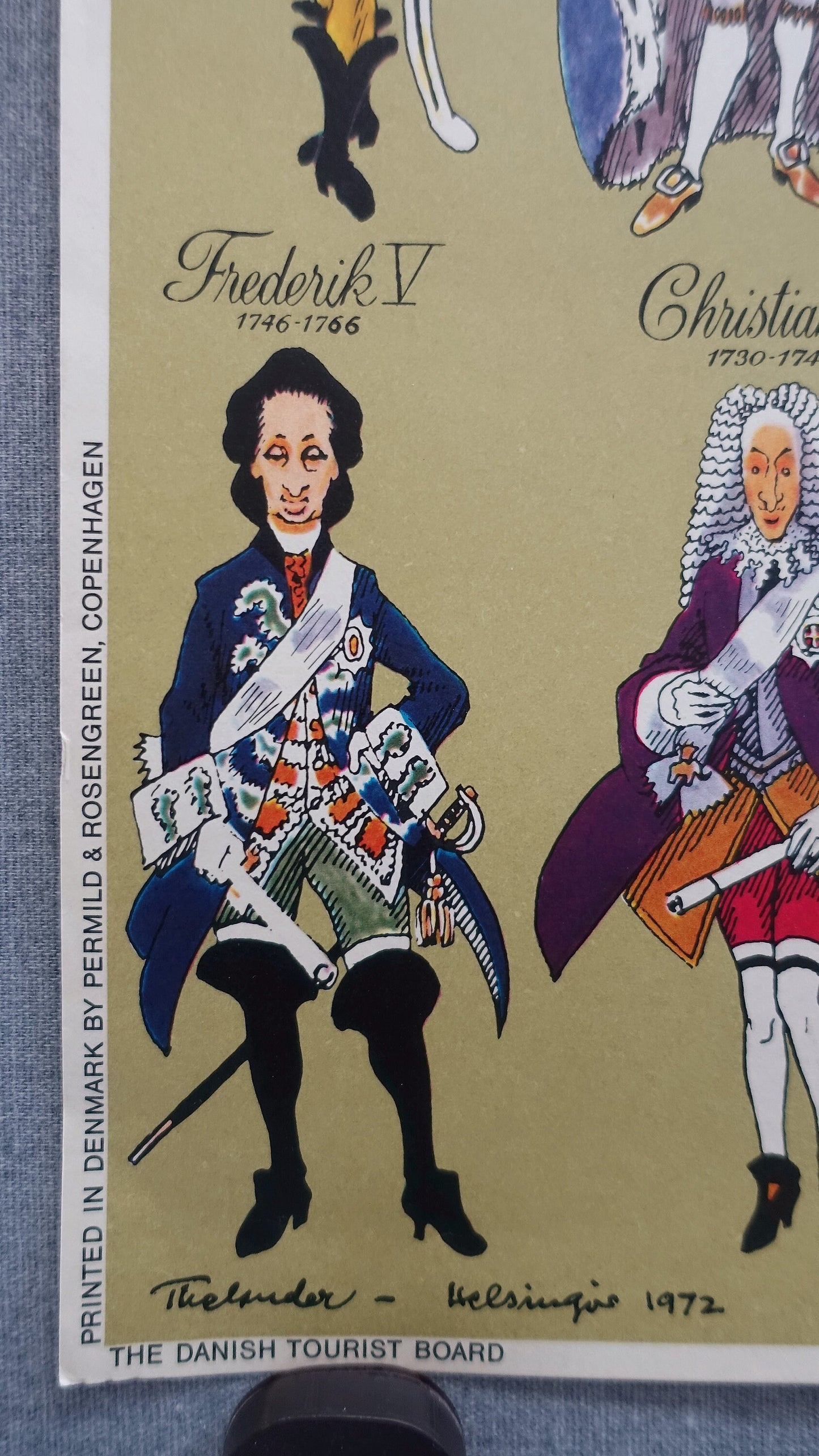 1972 Kings & Queens of Denmark (Dutch) - Original Vintage Poster