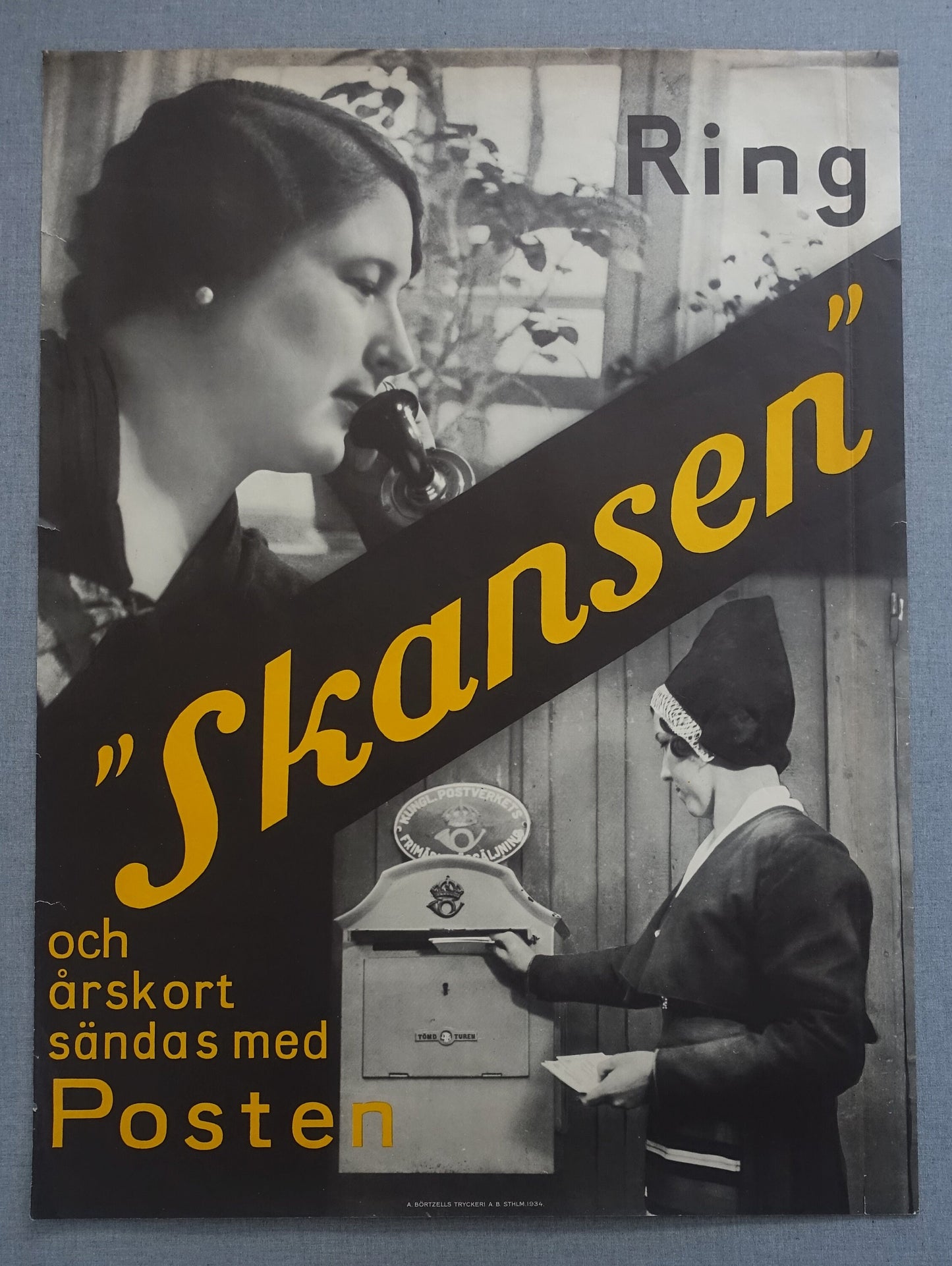 1934 Skansen, Stockholm Advertisement - Original Vintage Poster