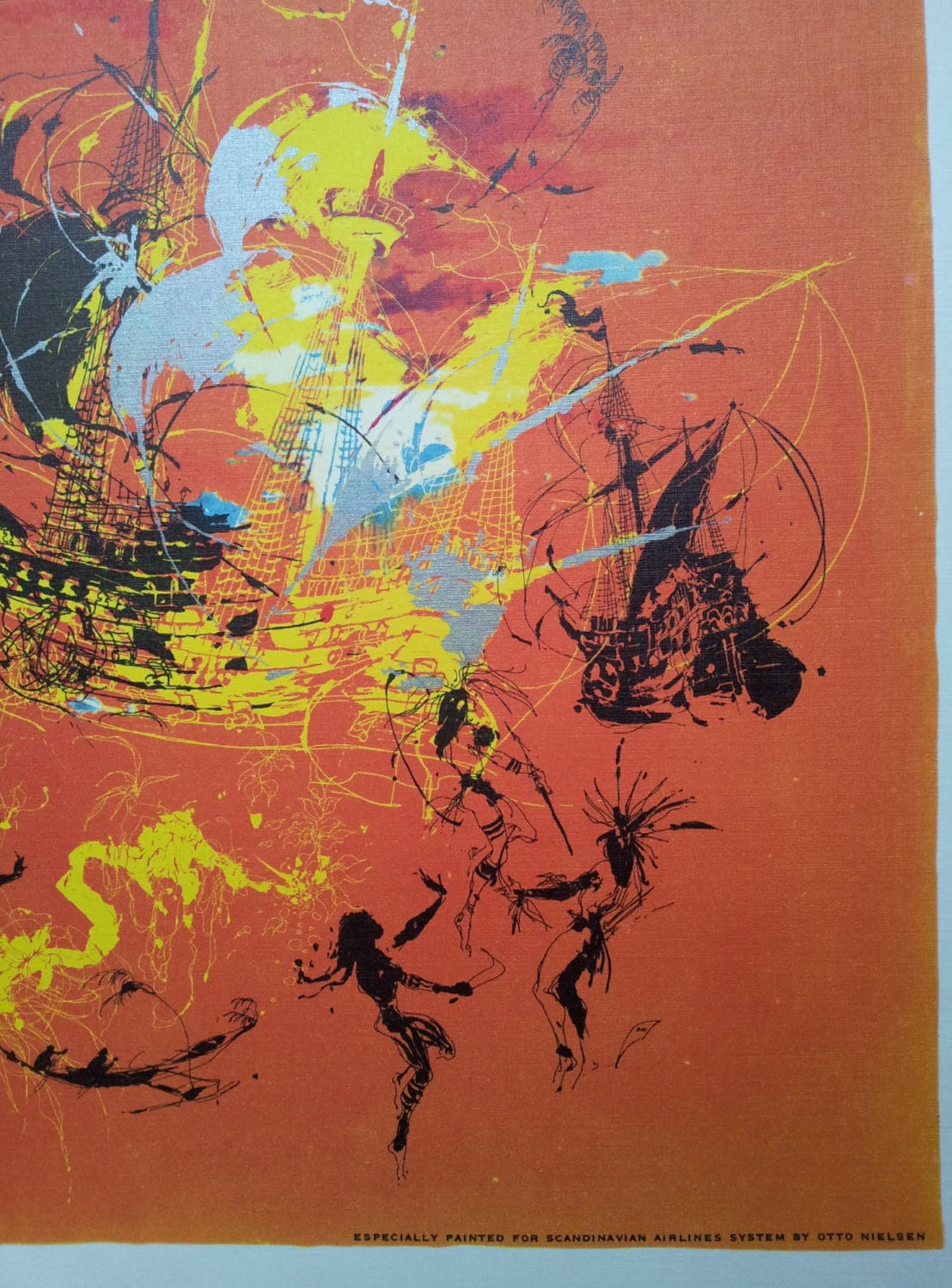 1961 SAS Airlines Poster (Magellan) - Original Vintage Poster