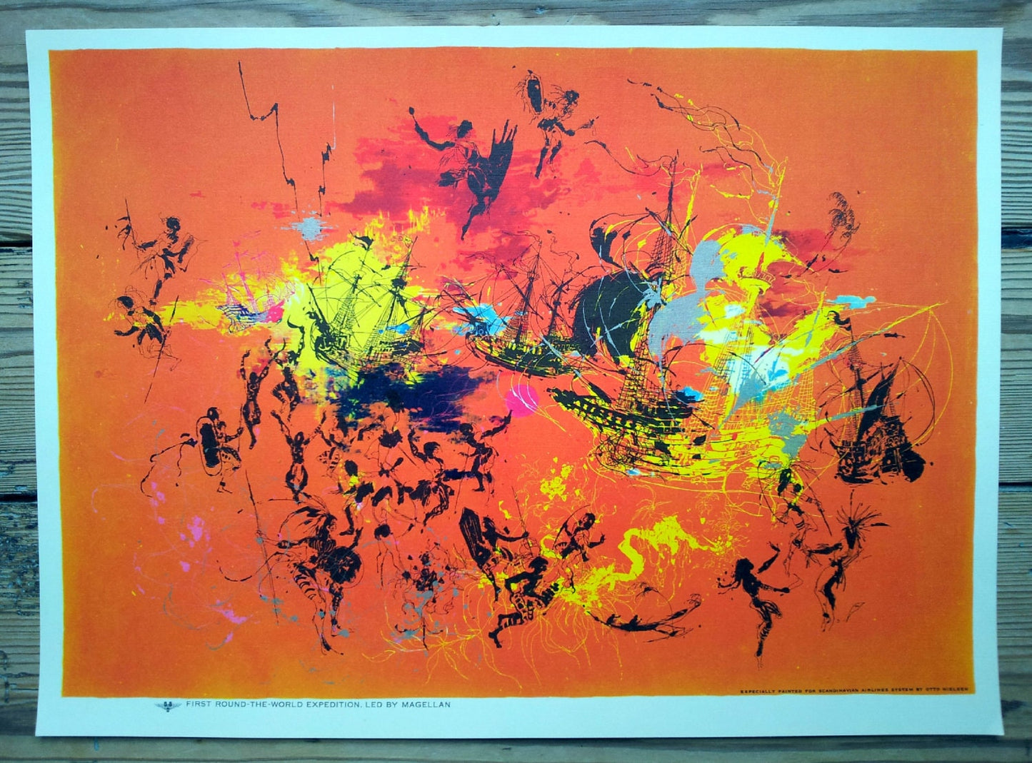 1961 SAS Airlines Poster (Magellan) - Original Vintage Poster