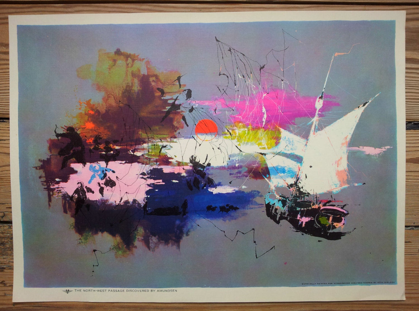 1961 SAS Airlines Poster (Amundsen) - Original Vintage Poster
