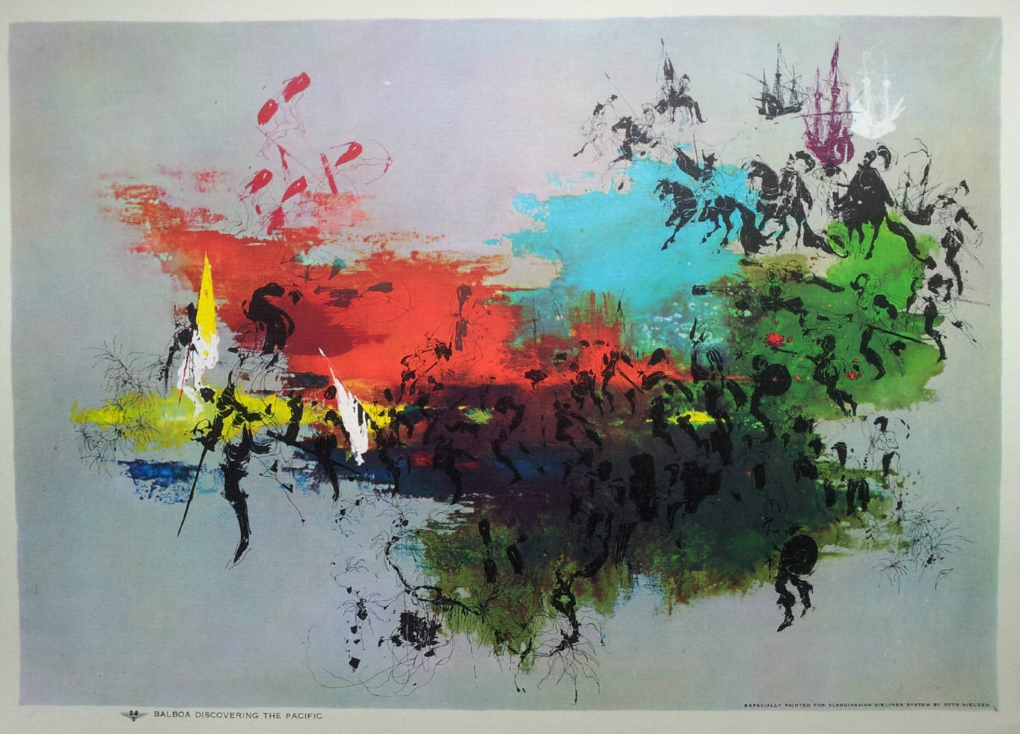 1961 SAS Airlines Poster (Balboa) - Original Vintage Poster