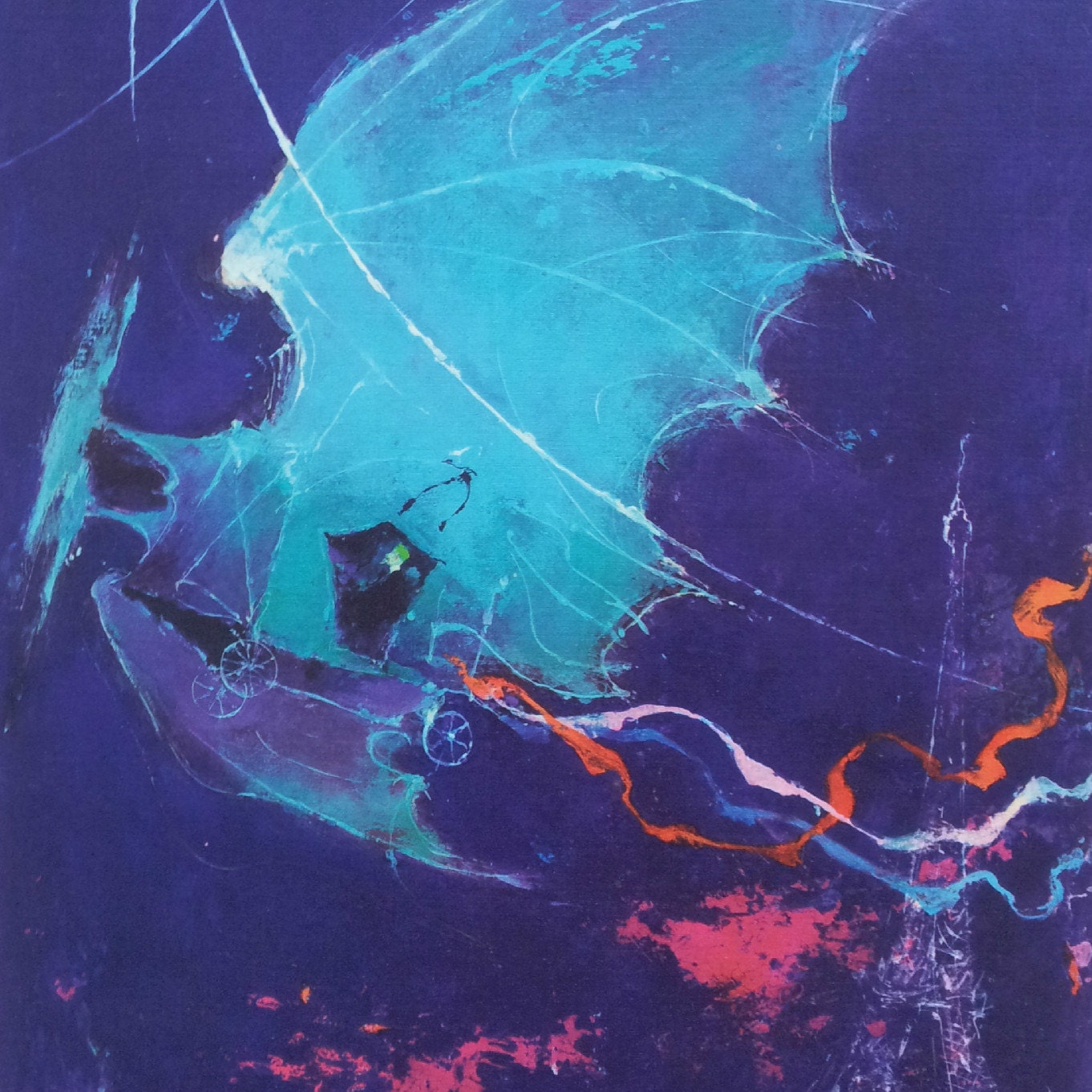 1960 SAS Airlines Poster (Clément F. Ader) - Original Vintage Poster