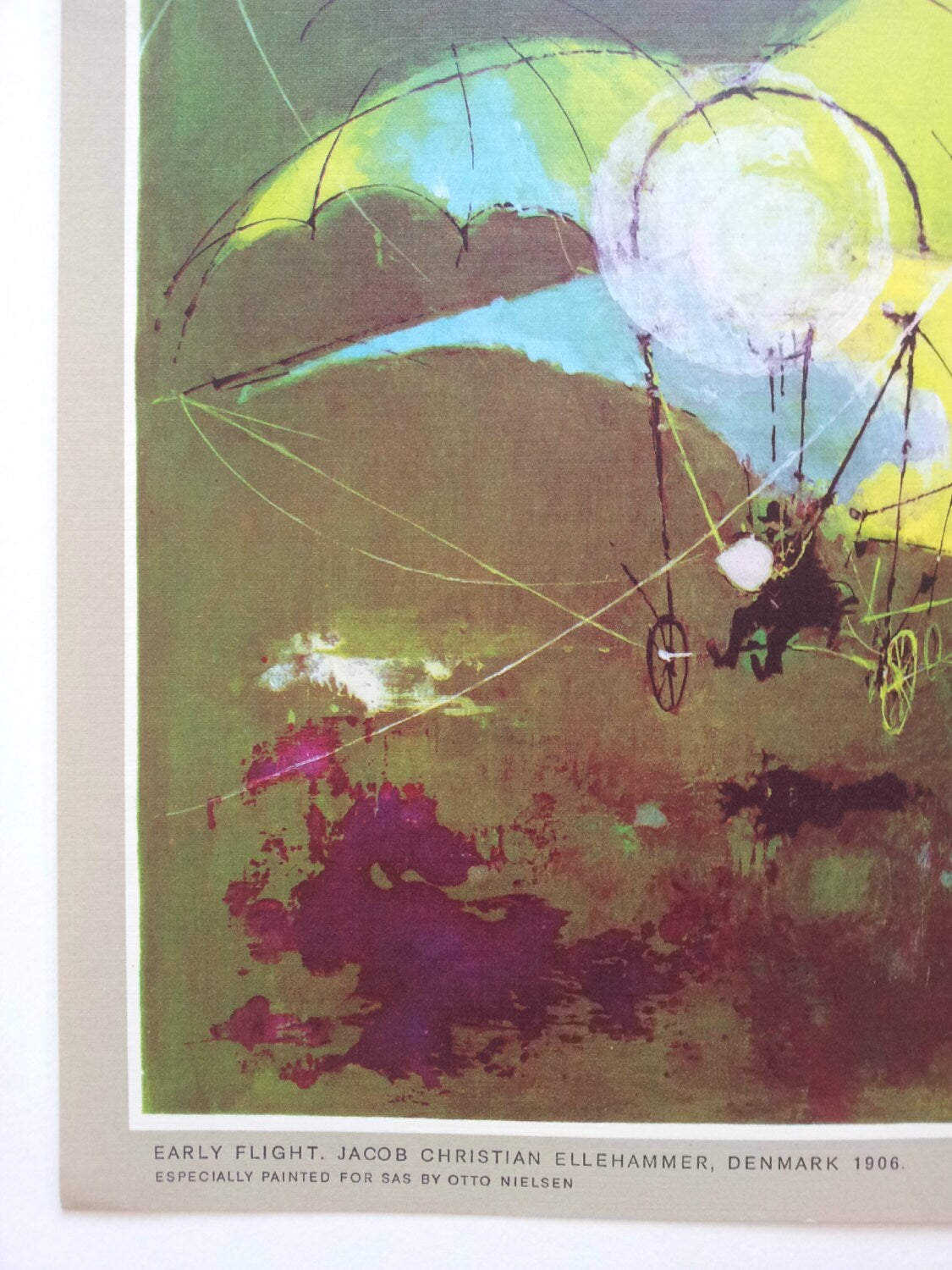 1960 SAS Airlines Poster (Jacob Christian Ellehammer) - Original Vintage Poster