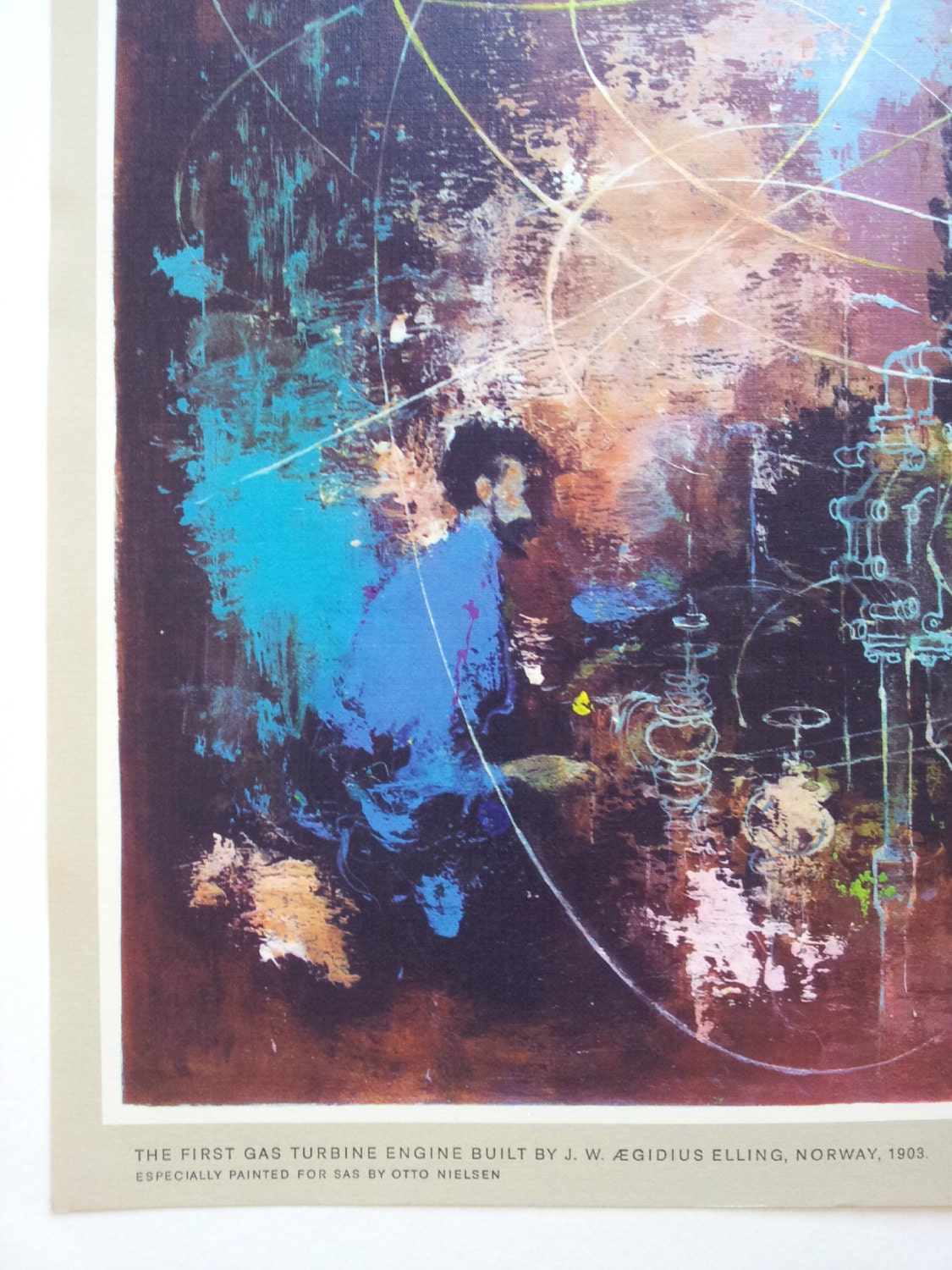 1960 SAS Airlines Poster (J. W. Ægidius Elling) - Original Vintage Poster