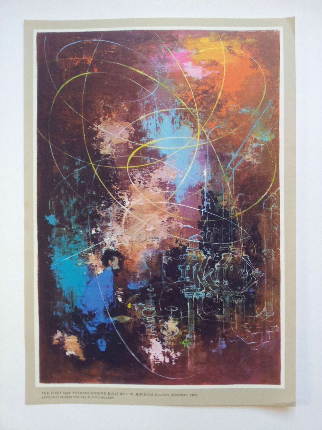 1960 SAS Airlines Poster (J. W. Ægidius Elling) - Original Vintage Poster