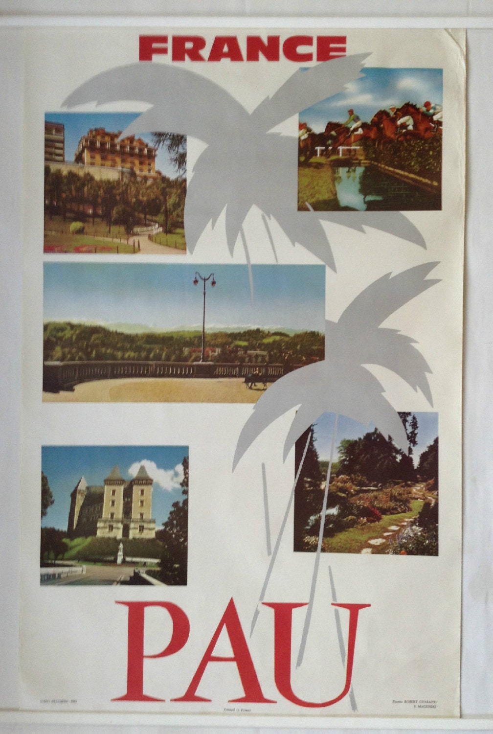 1960s Pau France Travel Poster - Original Vintage Poster