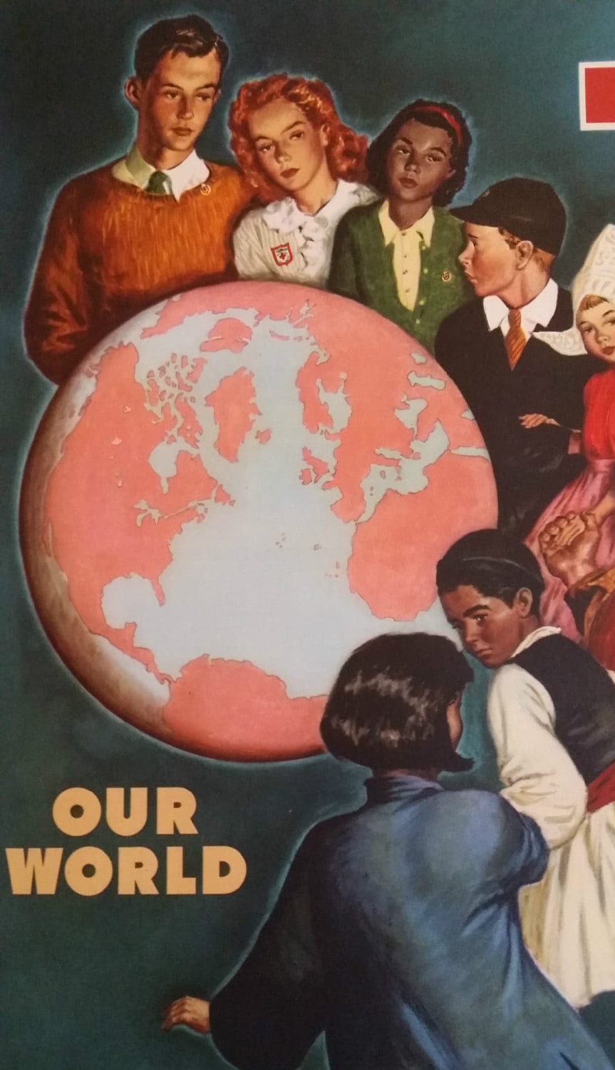 1945 American Junior Red Cross - Original Vintage Poster