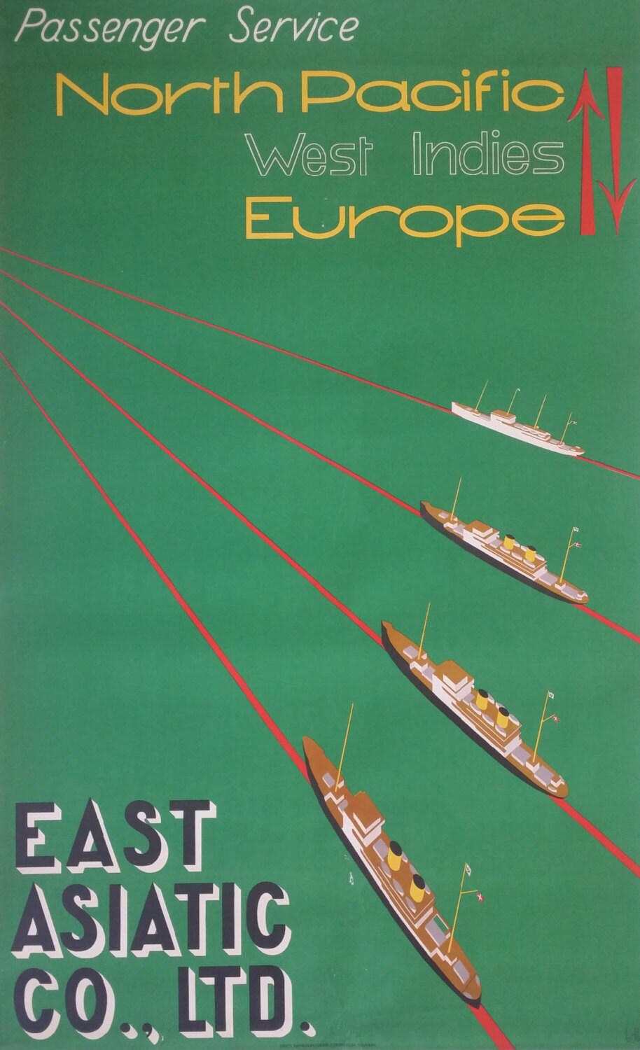 1935 East Asiatic Company by Edmund Bille - Original Vintage Poster
