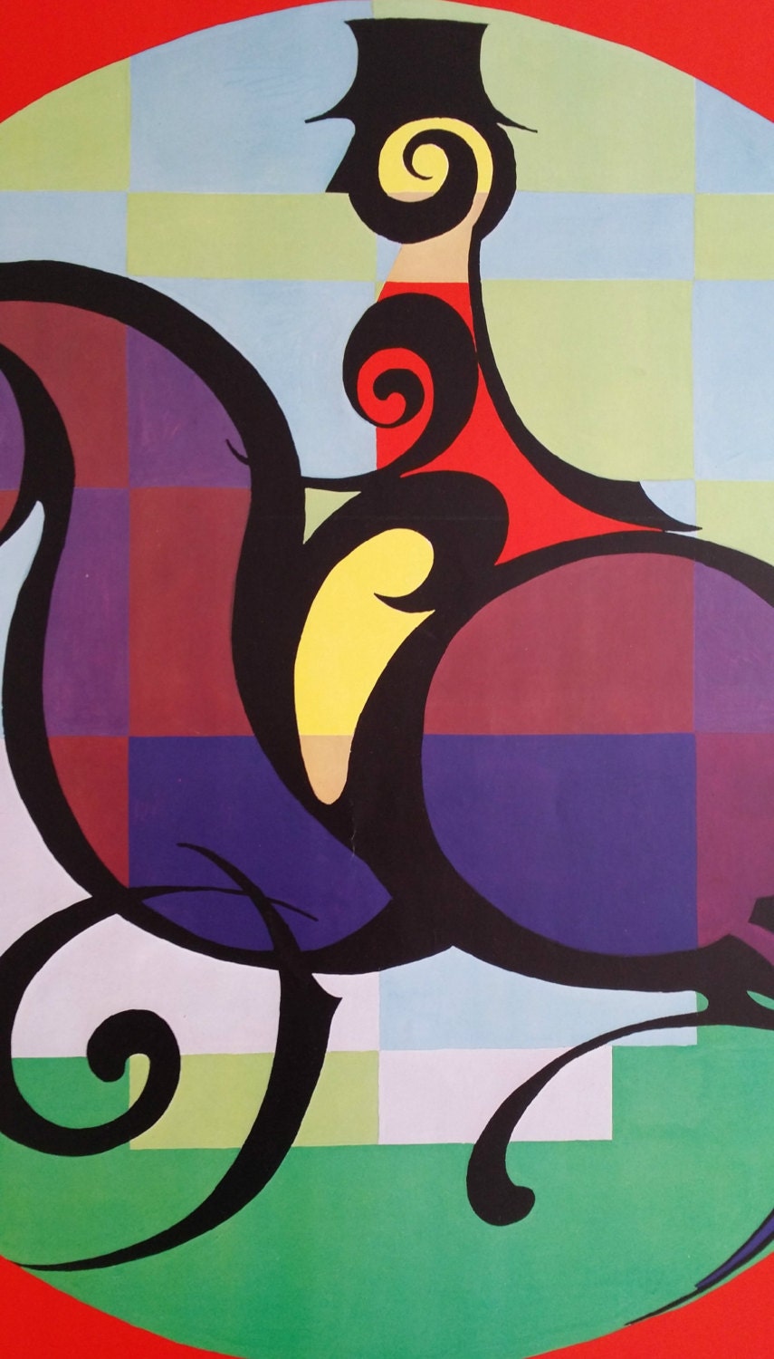 1985 Wiinblad's European Championship in Dressage - Original Vintage Poster