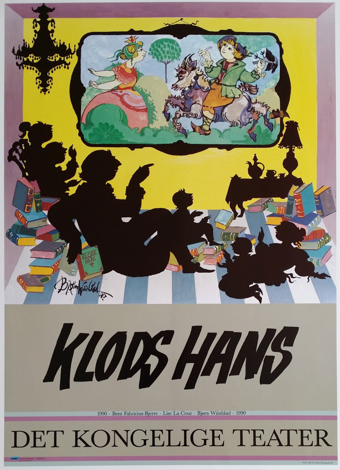 1990 Wiinblad's "Clumsy Hans" - Original Vintage Poster