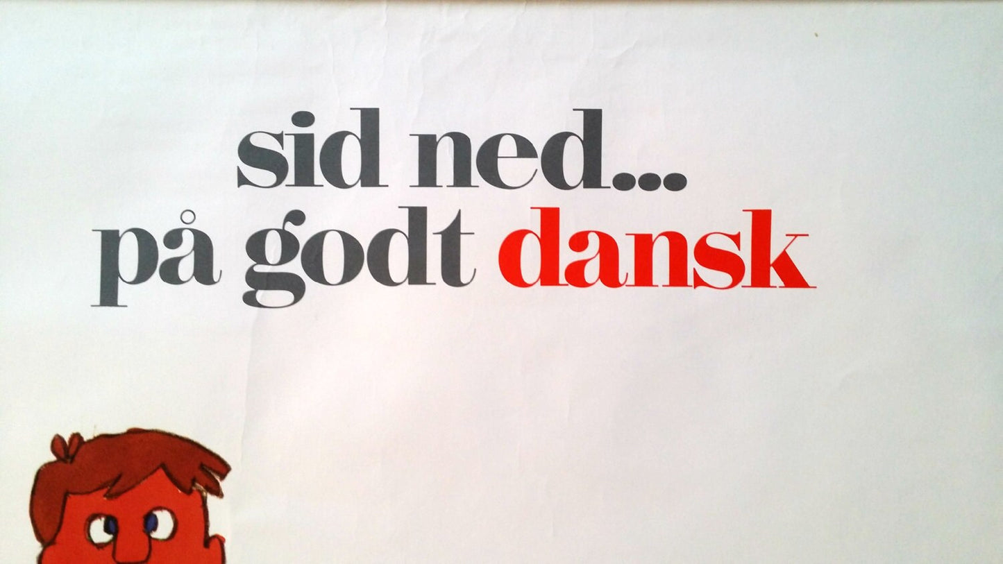 1970s Danish Furniture Quality Control by Antoni (Boxer) - Original Vintage Poster