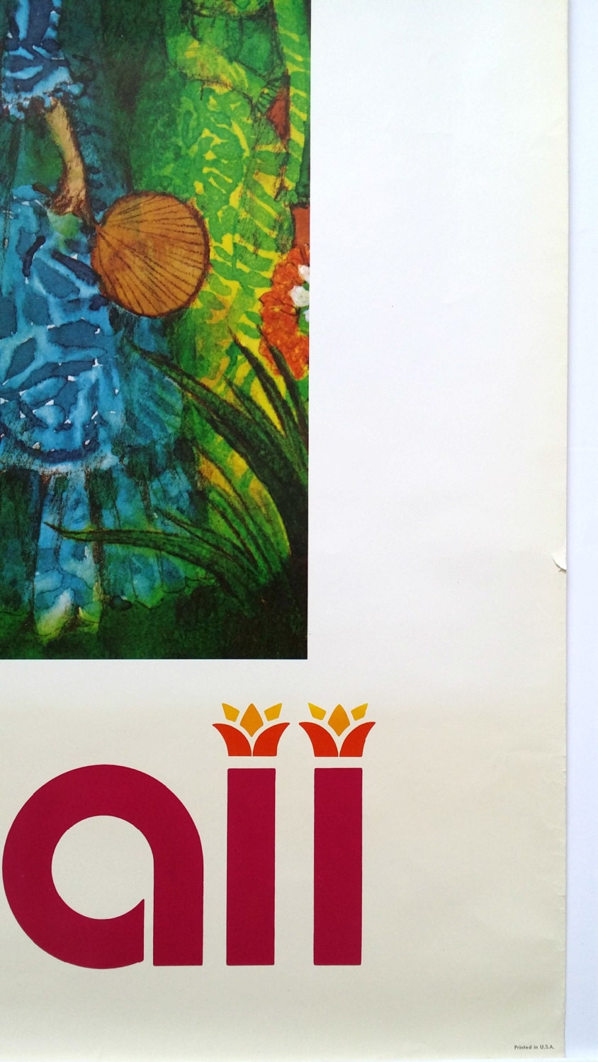 1980s Hawaii Travel Poster - Original Vintage Poster