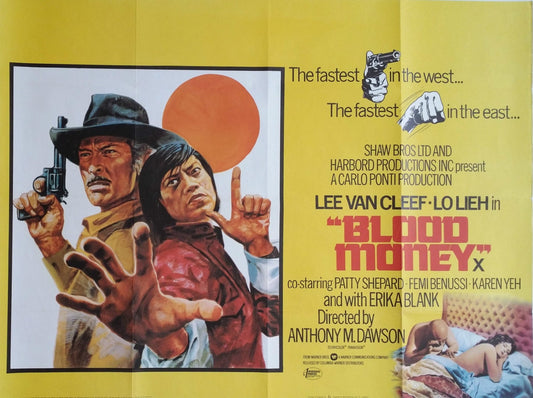 1974 "The Stranger and the Gunfighter/Blood Money" Movie Poster - Original Vintage Poster