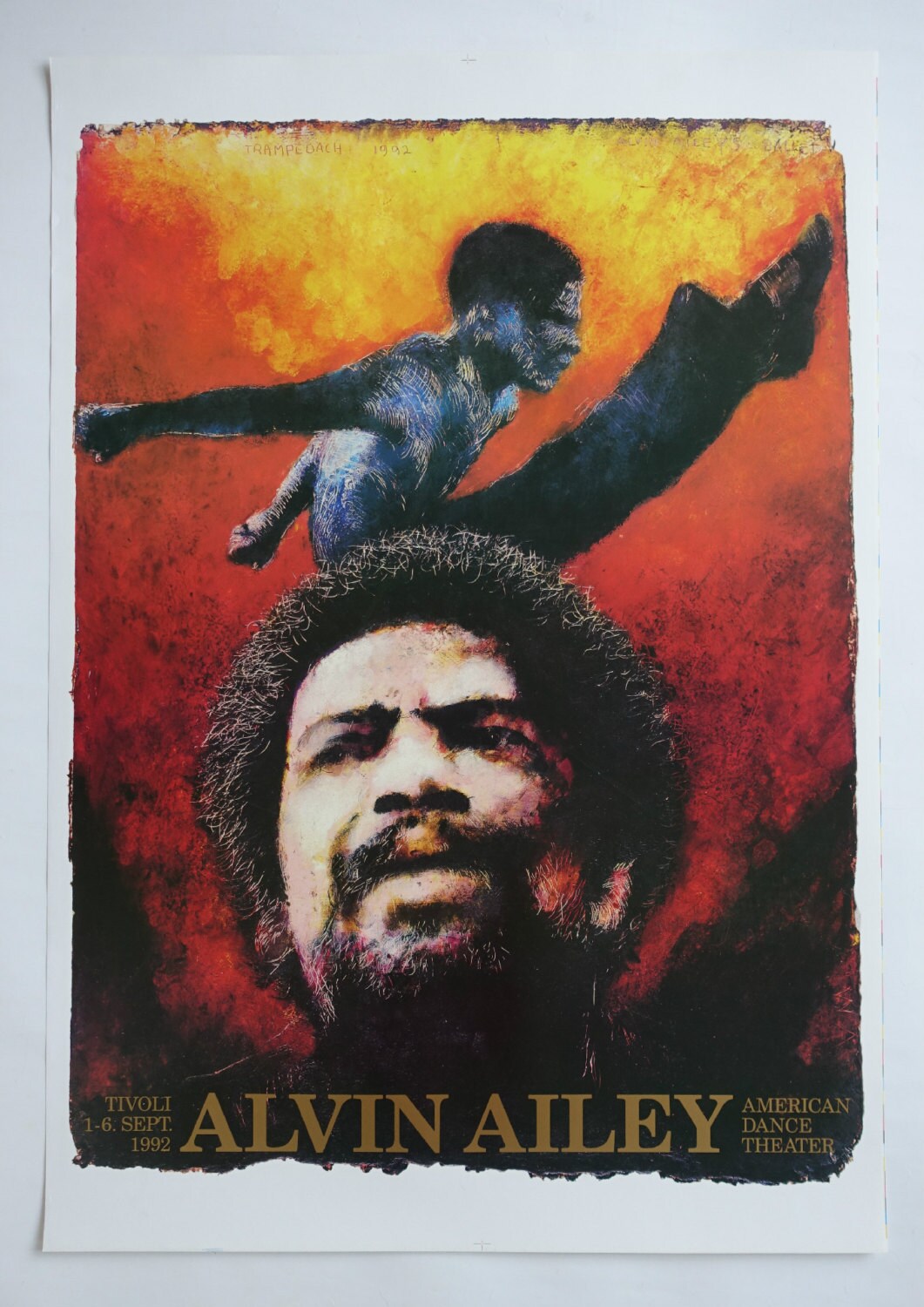 1992 Alvin Ailey American Dance Theatre by Trampedach - Original Vintage Poster