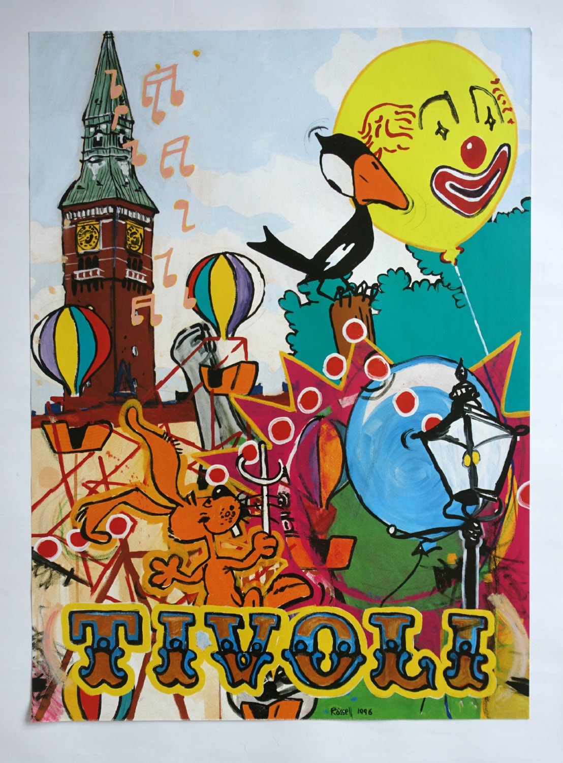 1996 Tivoli Gardens by Peter Rössell - Original Vintage Poster