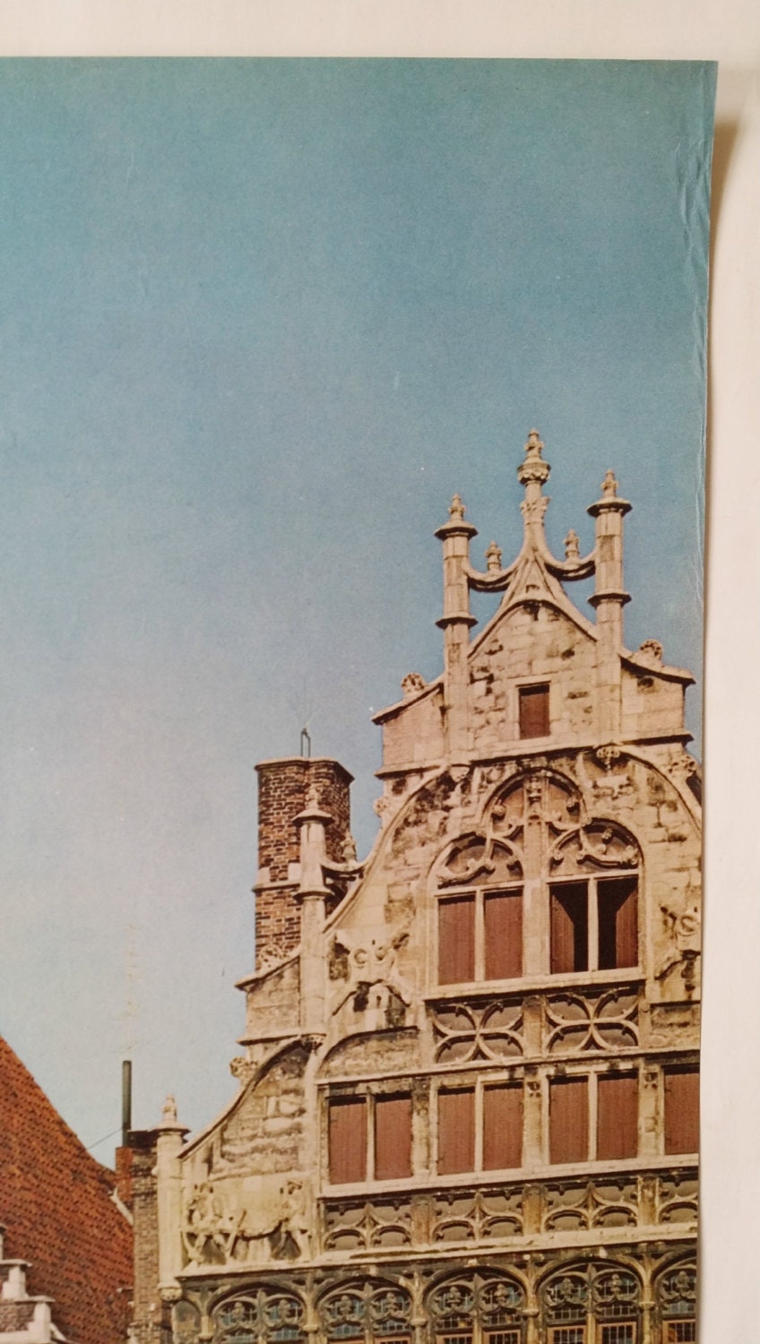 1950s Ghent, Belgium Travel Poster - Original Vintage Poster