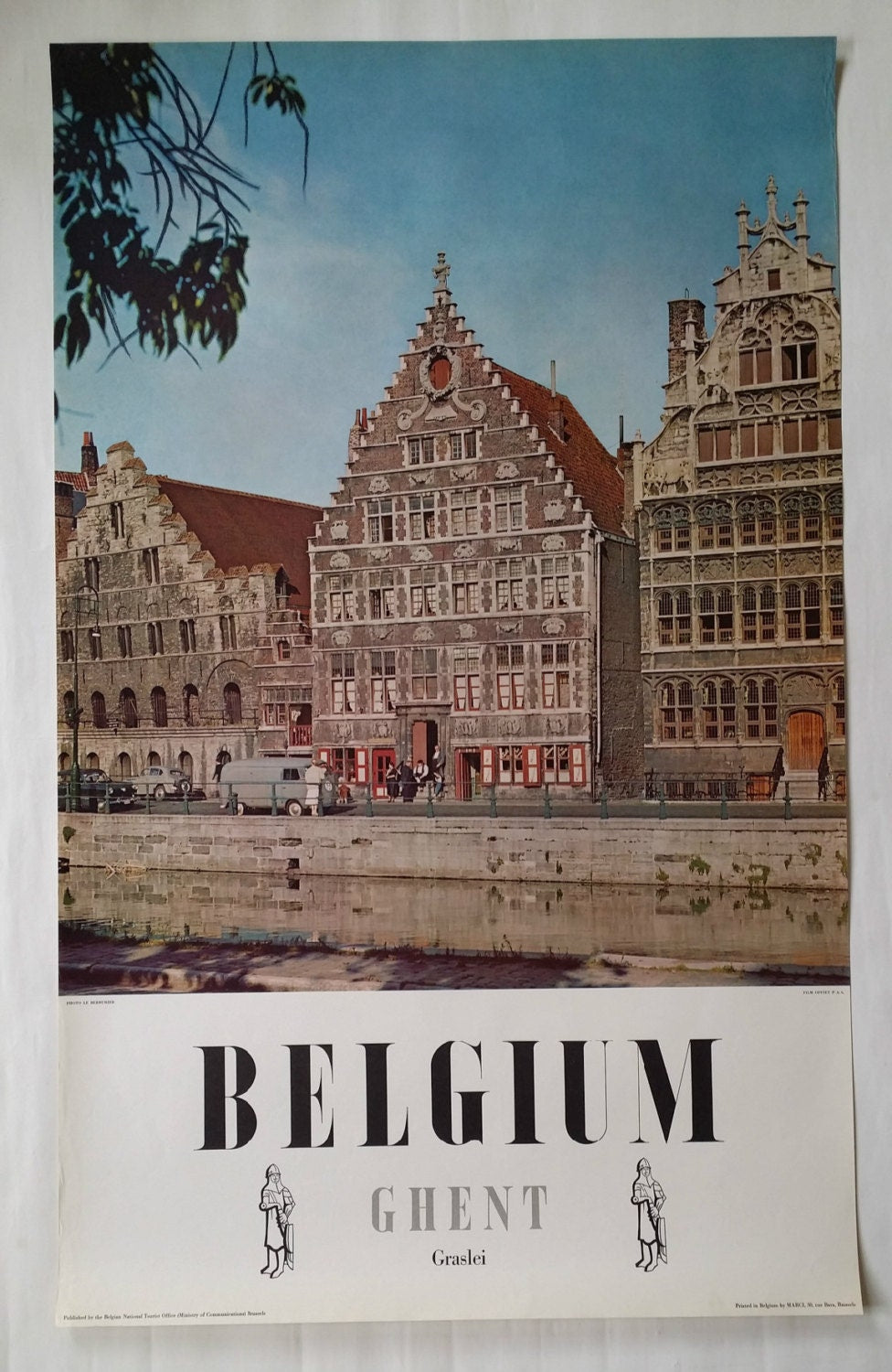 1950s Ghent, Belgium Travel Poster - Original Vintage Poster