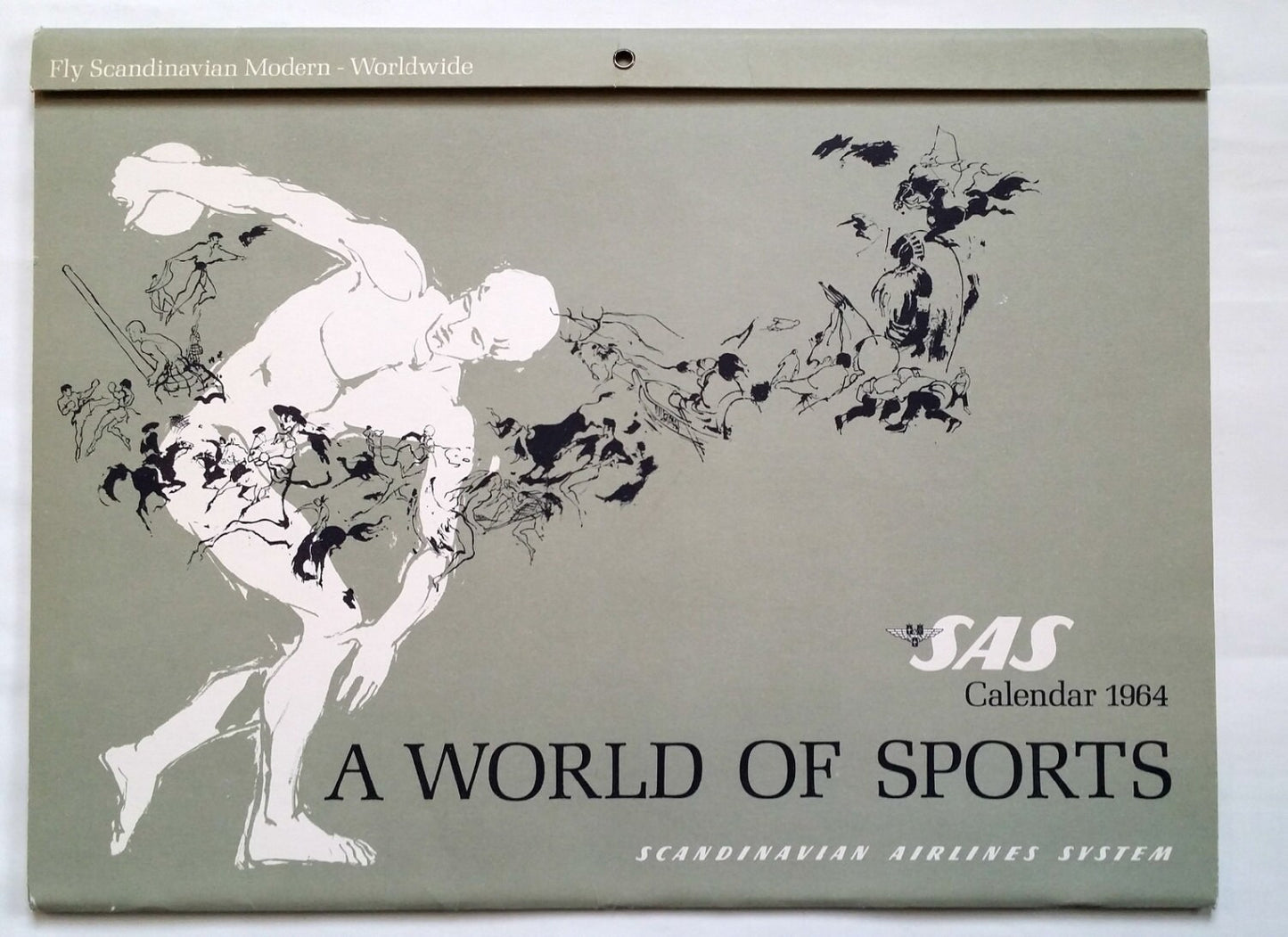 1964 SAS Airlines Calendar by Otto Nielsen - Original Vintage Calendar