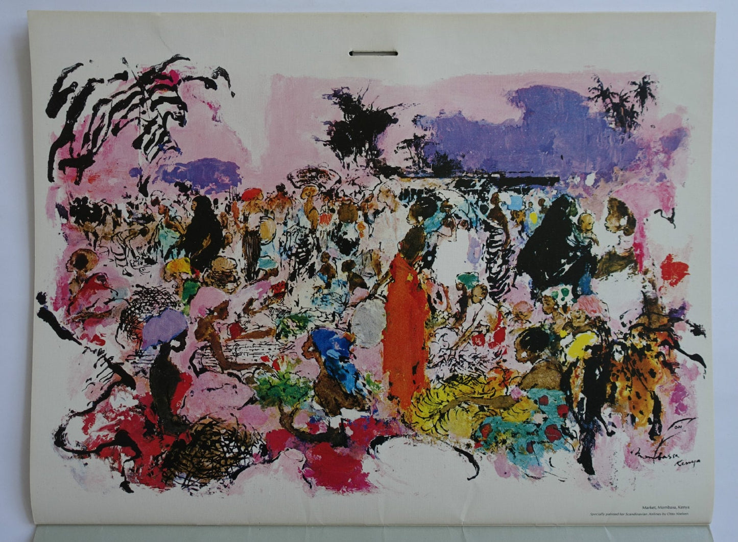 1970 SAS Airlines Calendar by Otto Nielsen - Original Vintage Calendar