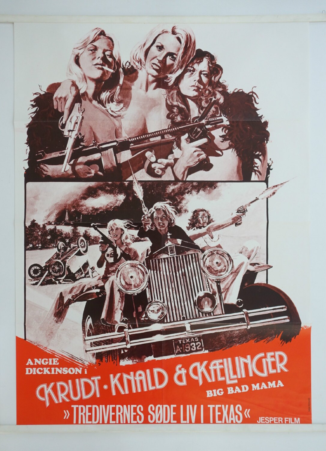 1975 "Big Bad Mama" Movie Poster - Original Vintage Poster