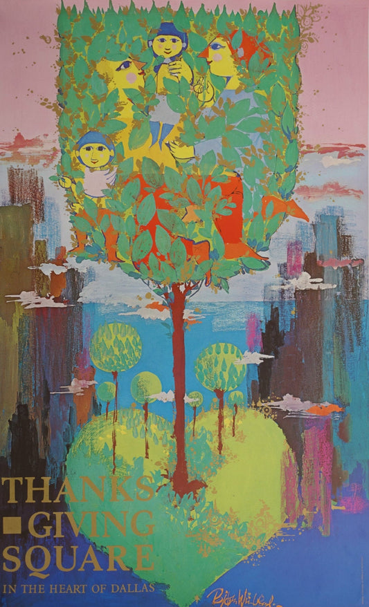 1970s Wiinblad Thanks Giving Square - Original Vintage Poster