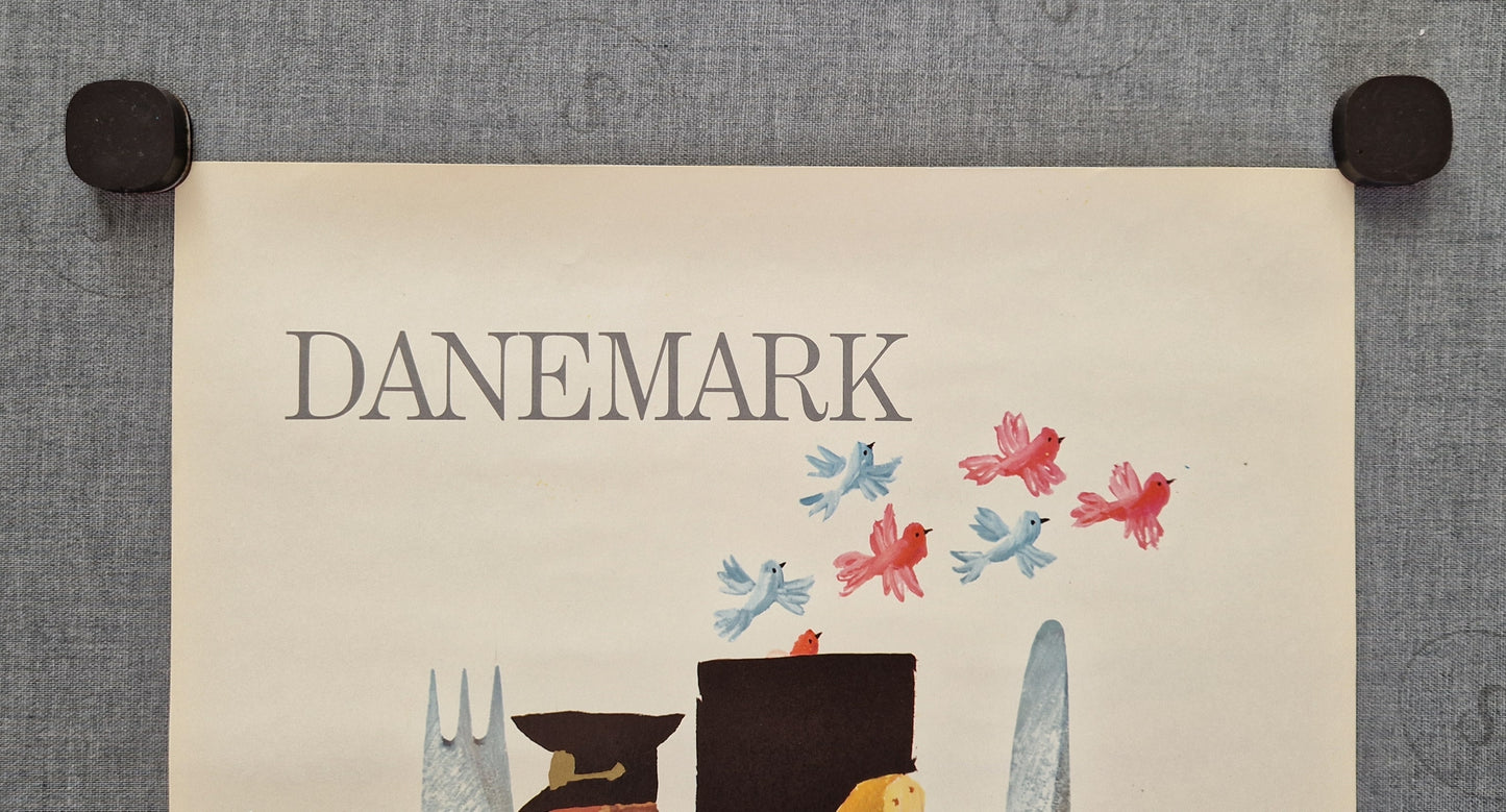 1960s Danish Food by Antoni (small version) - Original Vintage Poster