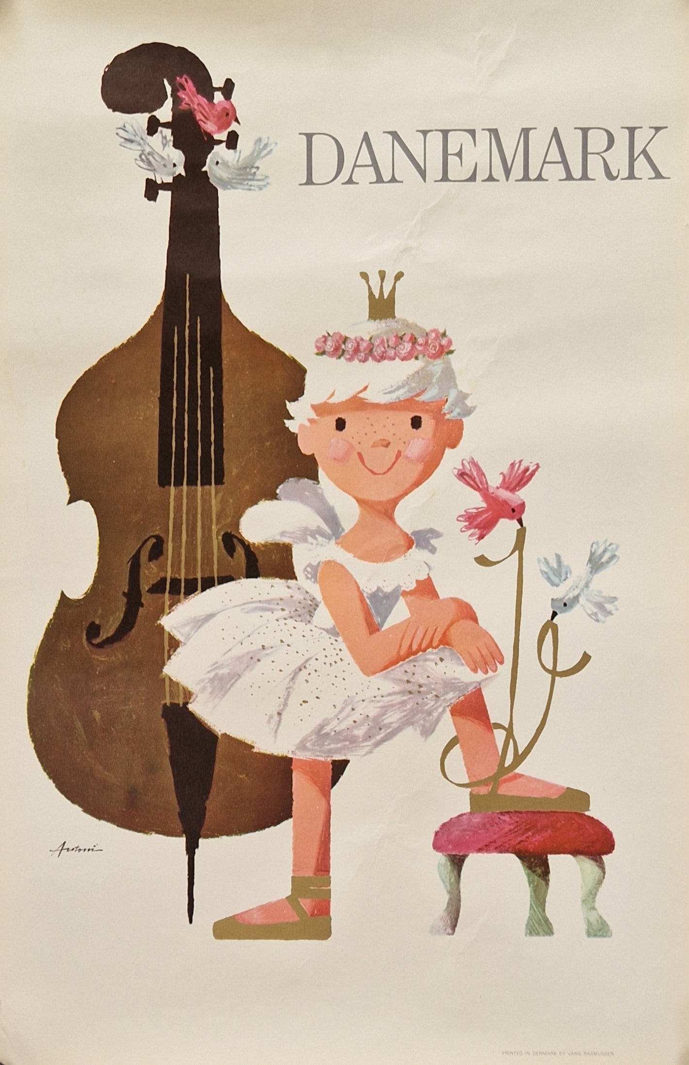 1960s Royal Ballet Copenhagen by Antoni (small version) - Original Vintage Poster