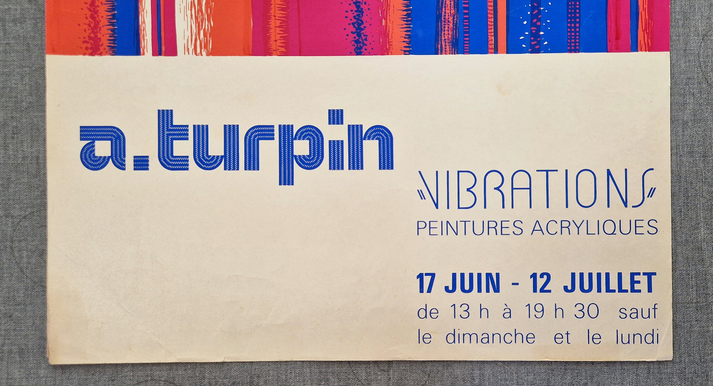 1968 Turpin Vibrations at Galerie de l'Université - Original Vintage Poster