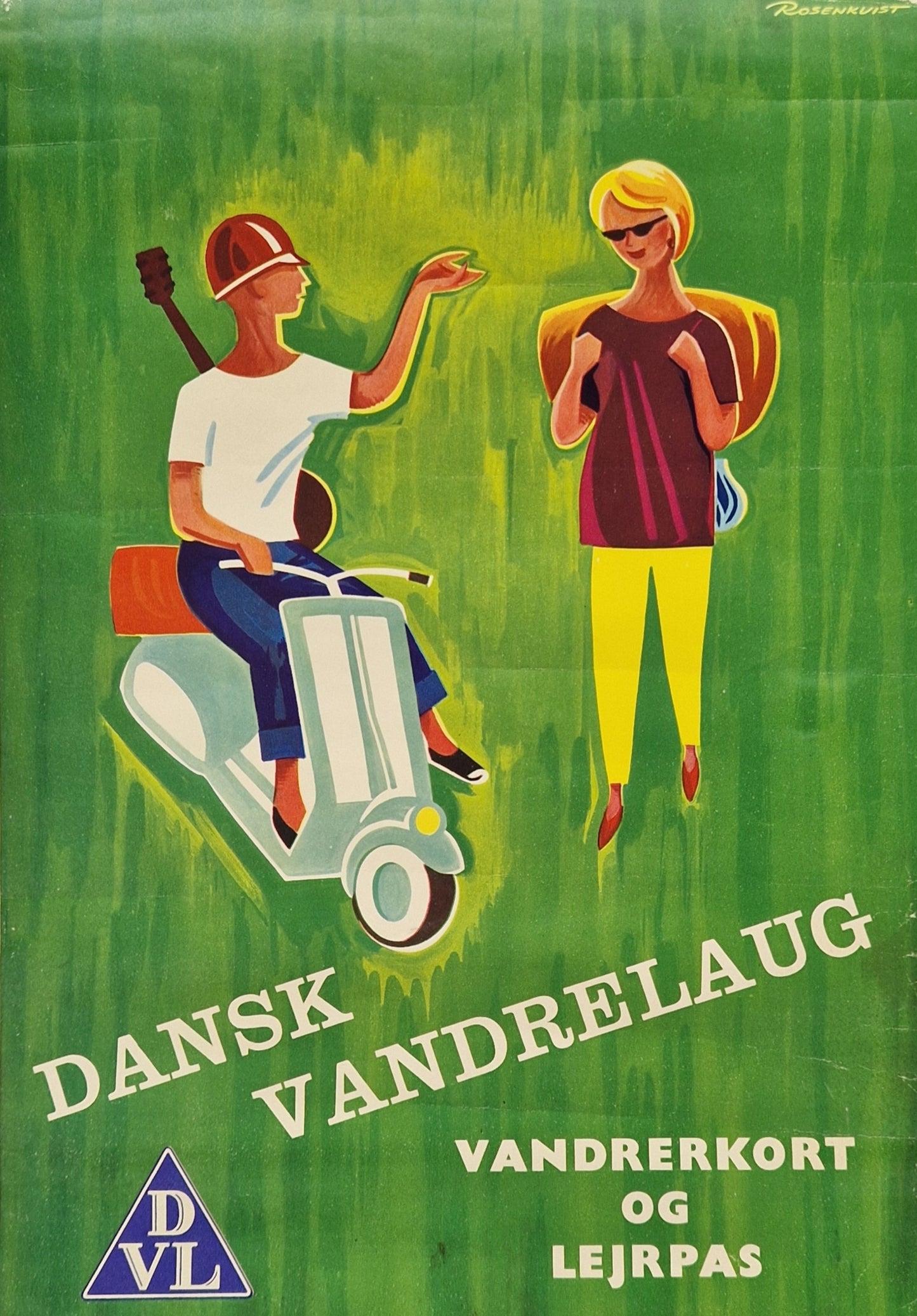 1960s Danish Hiking Association - Original Vintage Poster