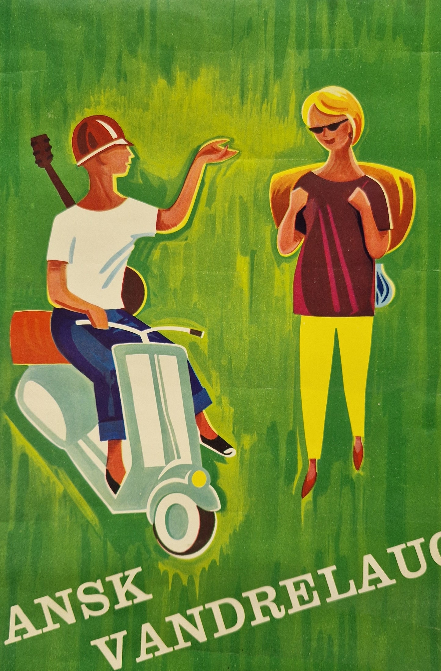 1960s Danish Hiking Association - Original Vintage Poster