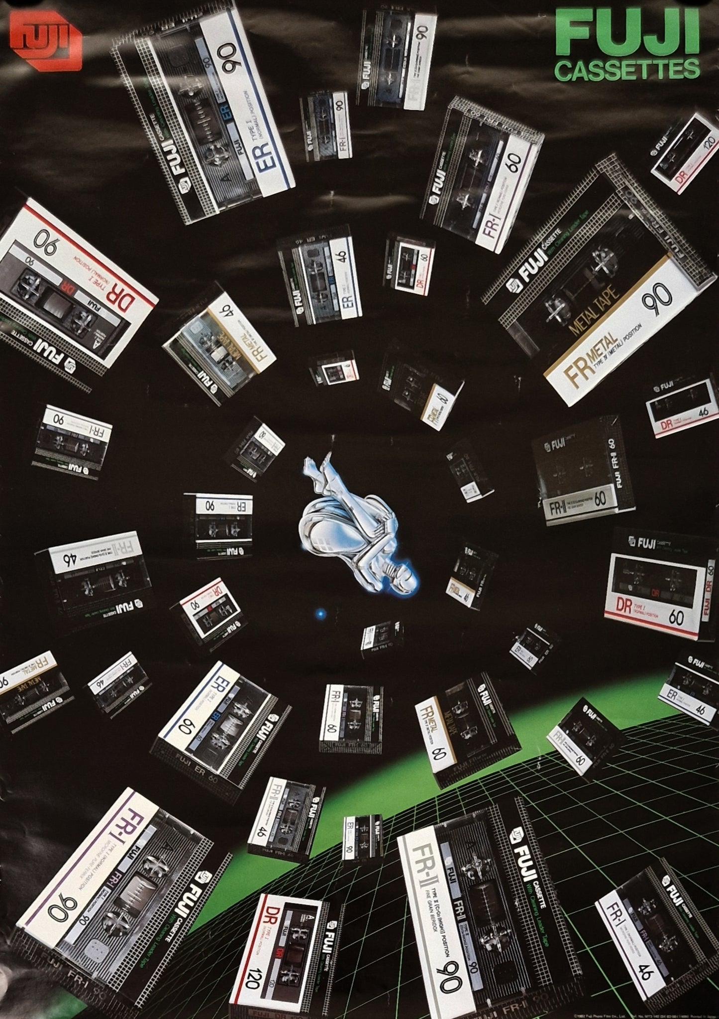 1982 Fuji Cassette Tape Poster - Original Vintage Poster