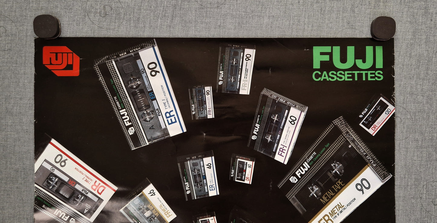 1982 Fuji Cassette Tape Poster - Original Vintage Poster