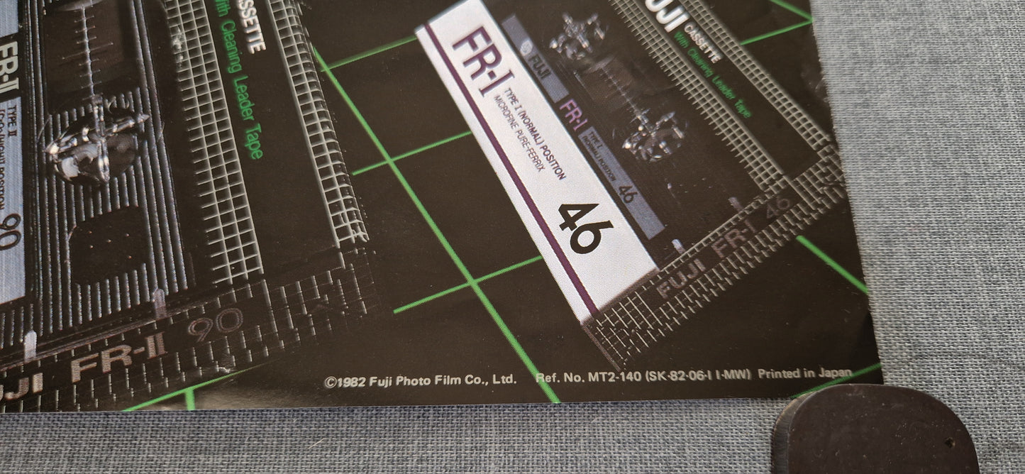 1982 Fuji Cassette Tape Poster - Original Vintage Poster
