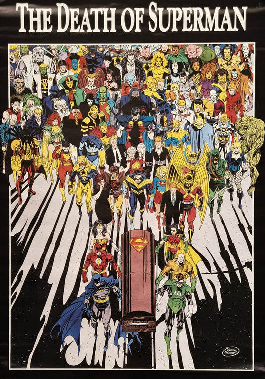 1993 Death of Superman - Official DC Comics - Original Vintage Poster