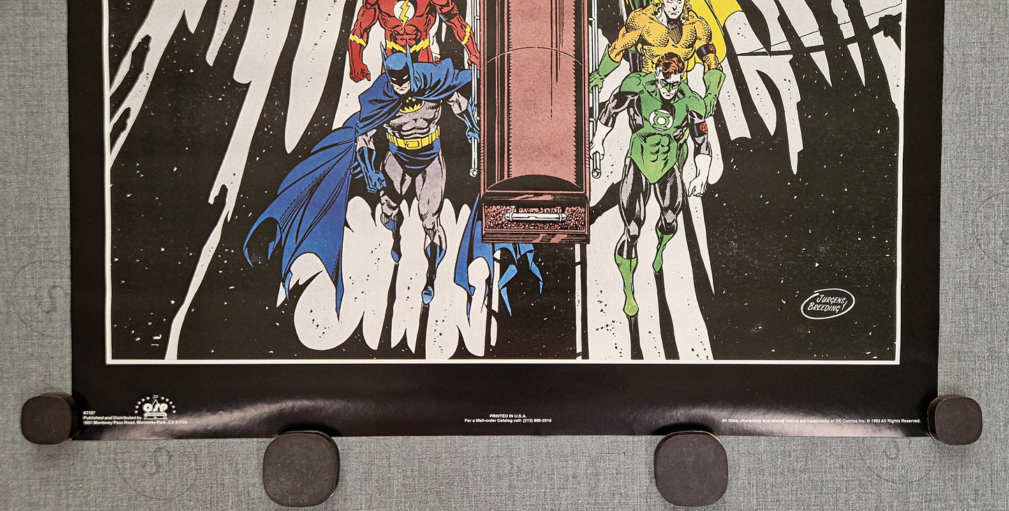 1993 Death of Superman - Official DC Comics - Original Vintage Poster