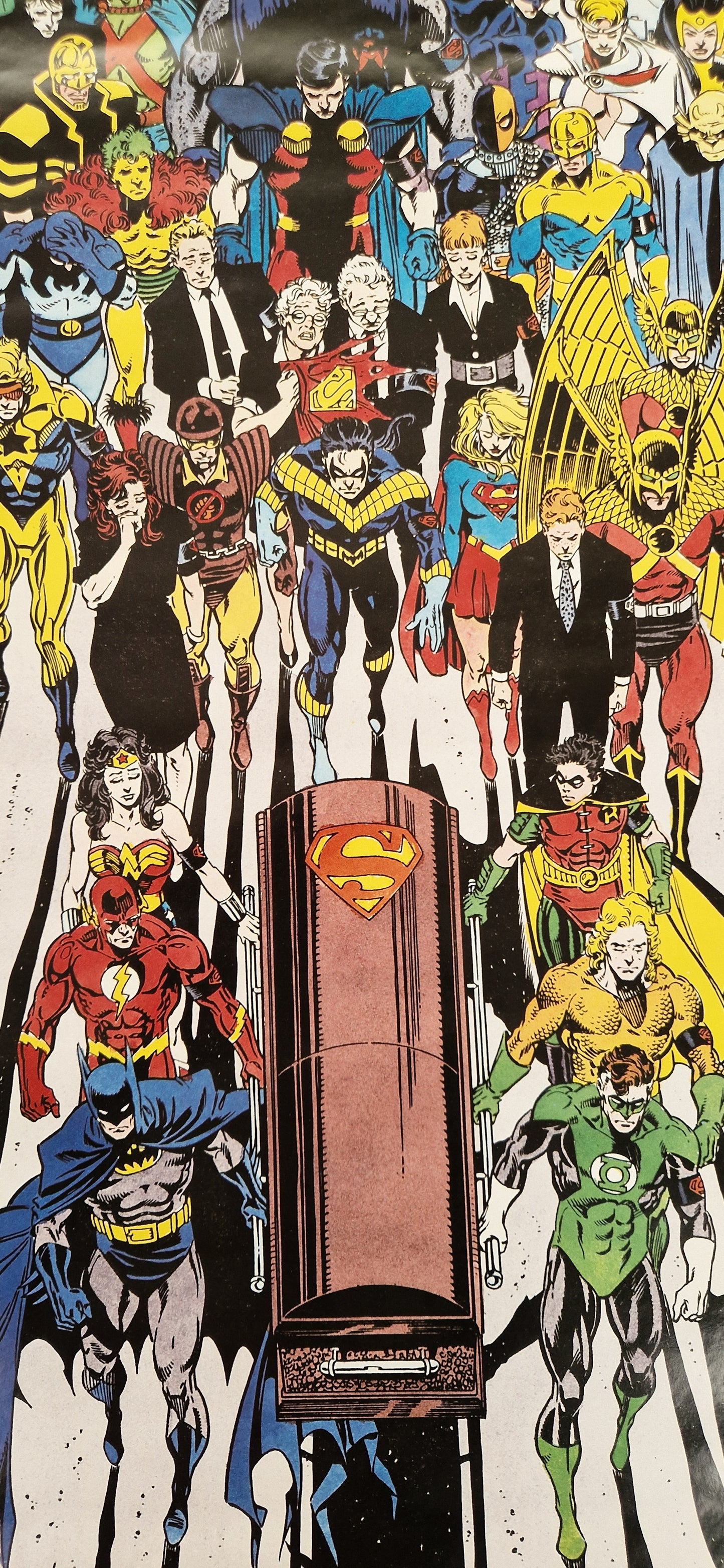 1993 Death of Superman - Official DC Comics - Original Vintage Poster