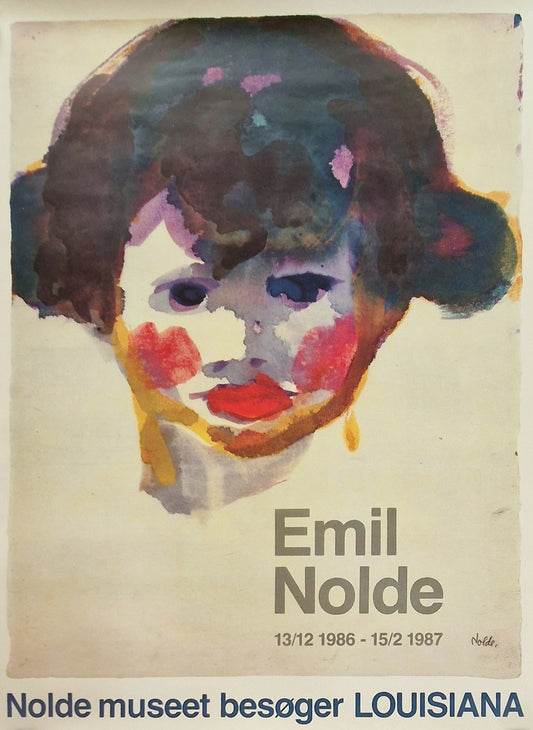1987 Emil Nolde Louisiana Exhibition Poster - Original Vintage Poster