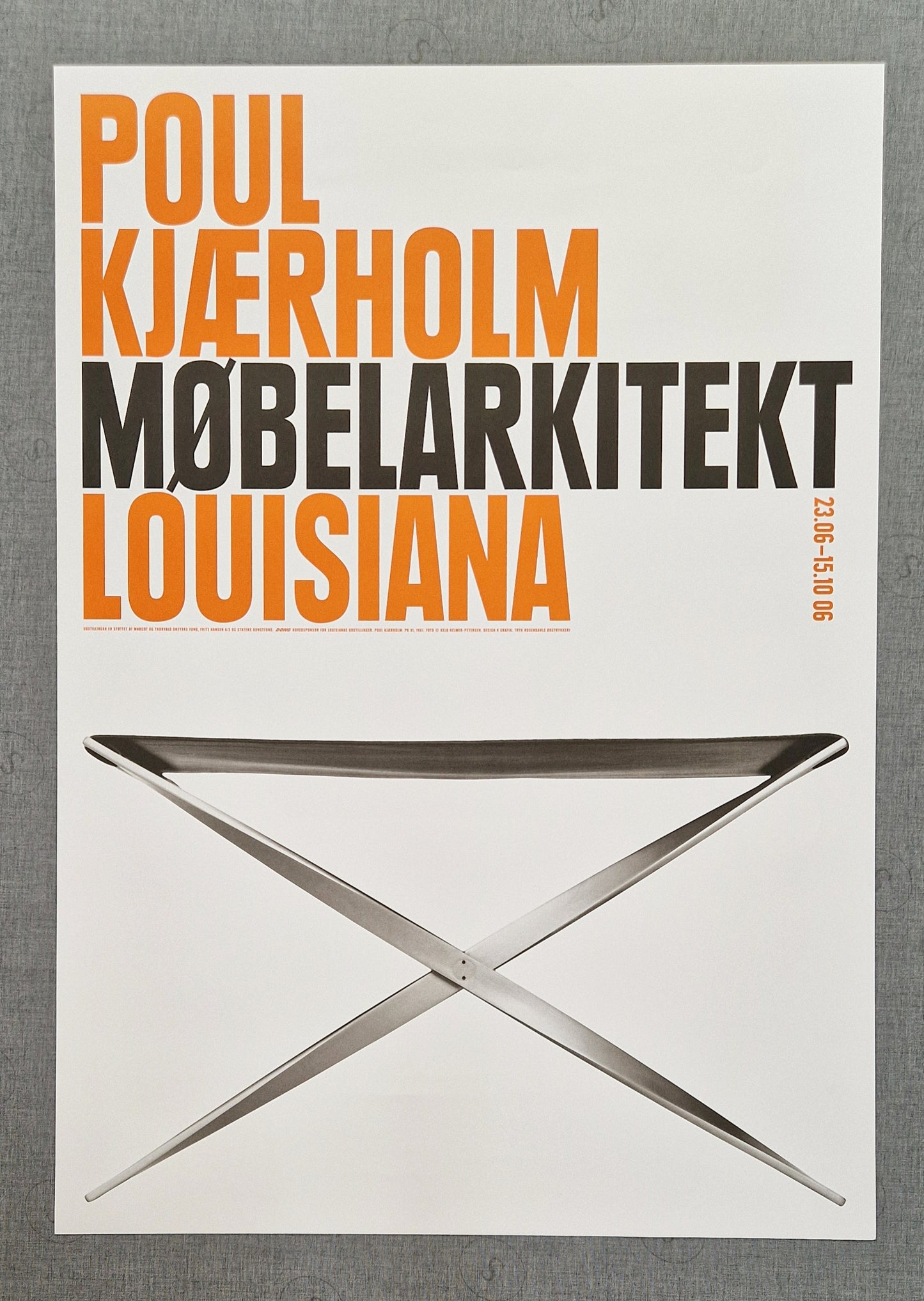 2006 Poul Kjærholm's PK91 "Folding Chair" - Louisiana Exhibition Poster - Original Poster