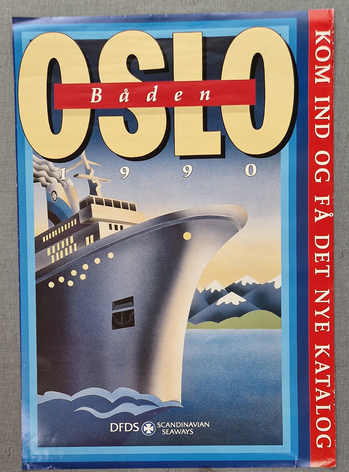 1990 Oslo Cruise Travel Poster - Original Vintage Poster