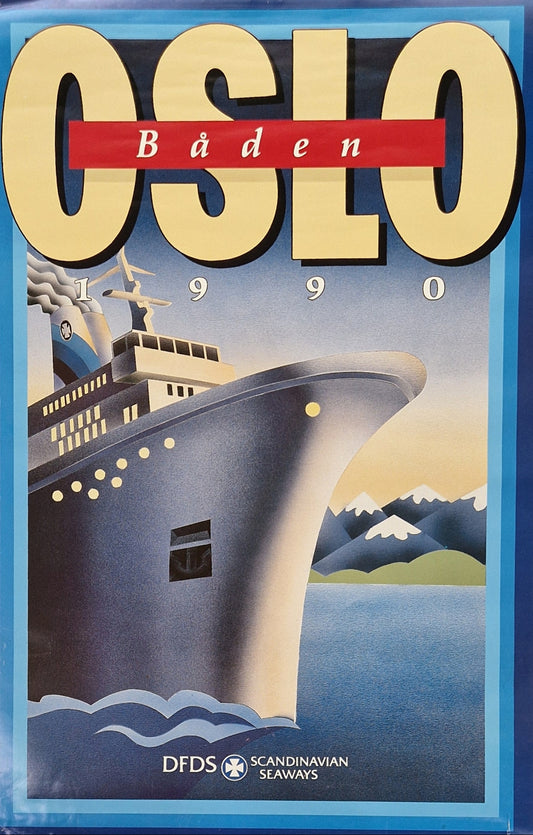 1990 Oslo Cruise Travel Poster - Original Vintage Poster