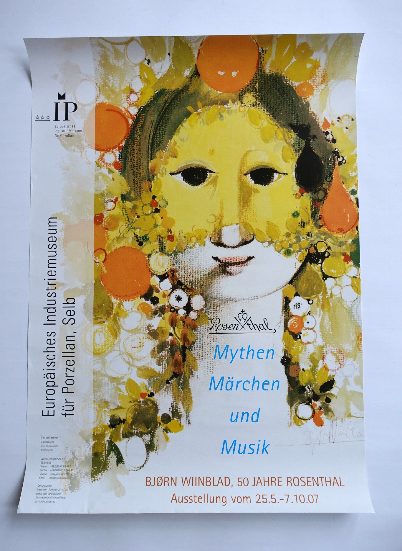 2007 Bjørn Wiinblad German Exhibition Poster