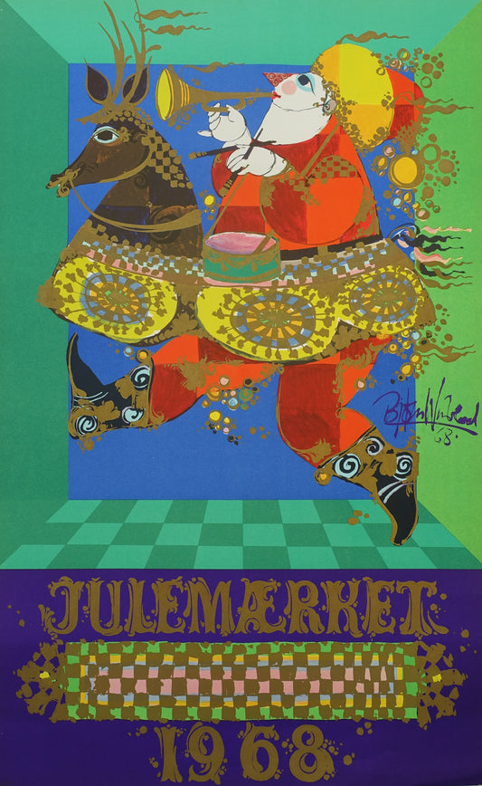 1968 Wiinblad Christmas Poster - Original Vintage Poster