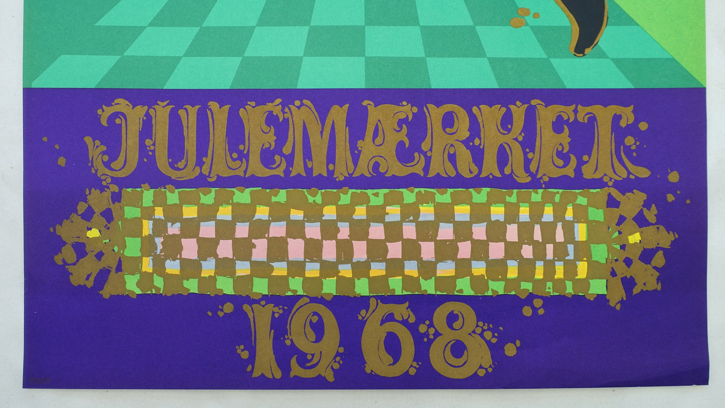 1968 Wiinblad Christmas Poster - Original Vintage Poster