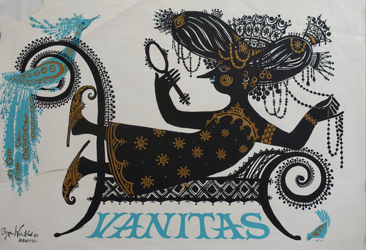 1954 Wiinblad Vanitas (blue version) - Original Vintage Poster