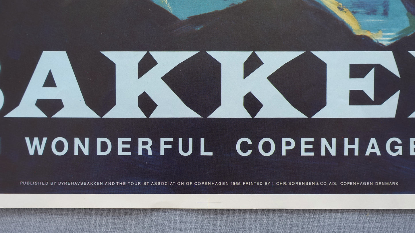 1965 Bakken in Wonderful Copenhagen by Henrik Bloch - Original Vintage Poster