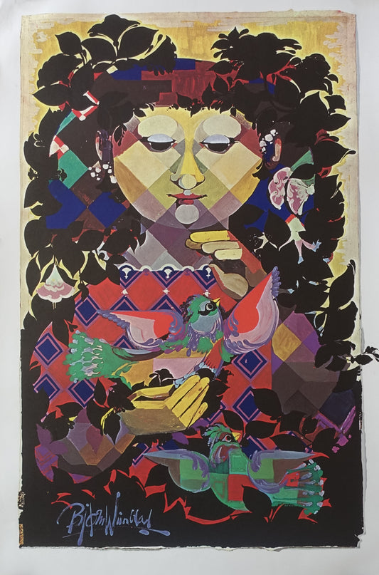 1970s Wiinblad Tapestry Layout - Original Vintage Poster
