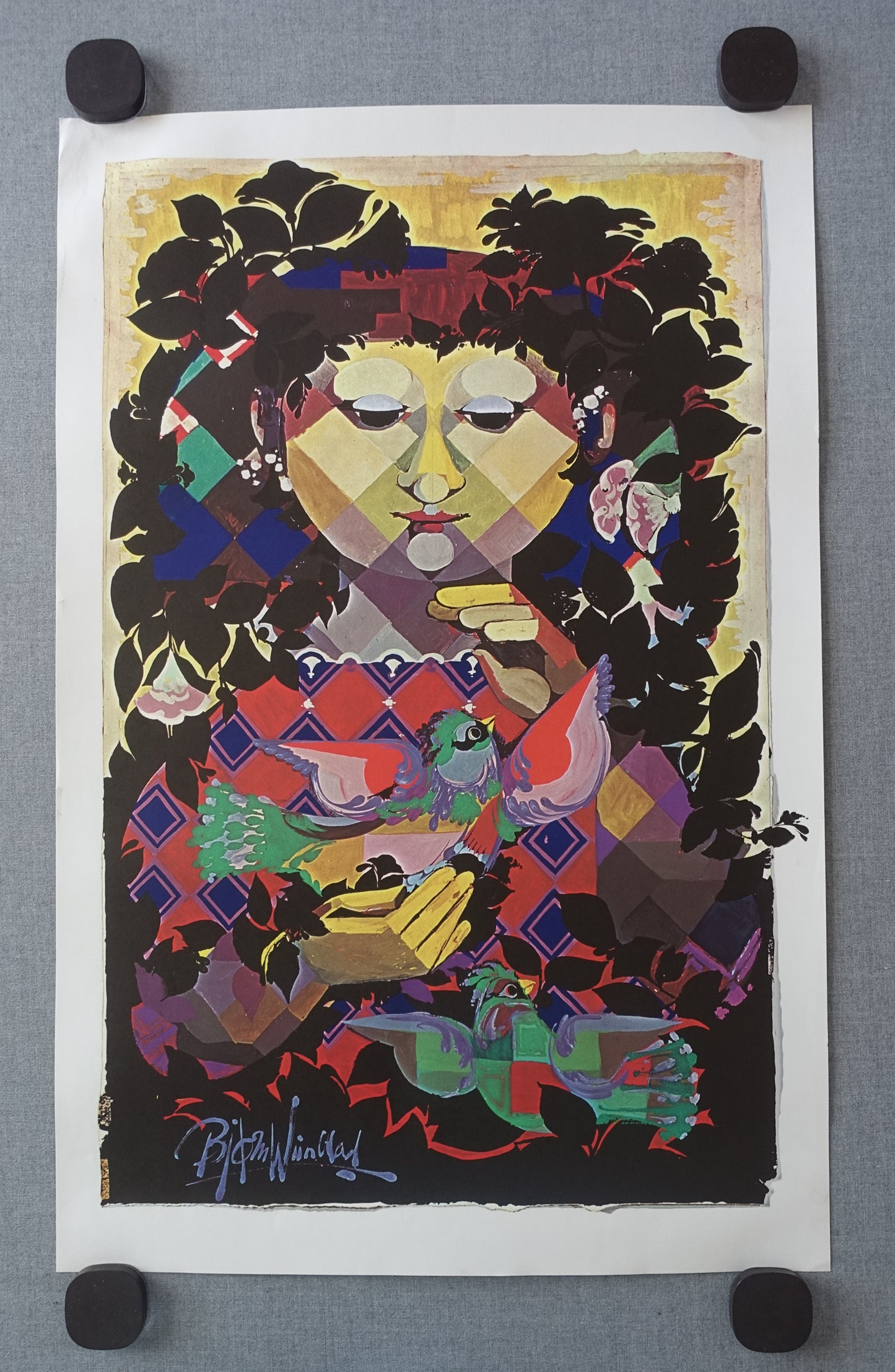 1970s Wiinblad Tapestry Layout - Original Vintage Poster