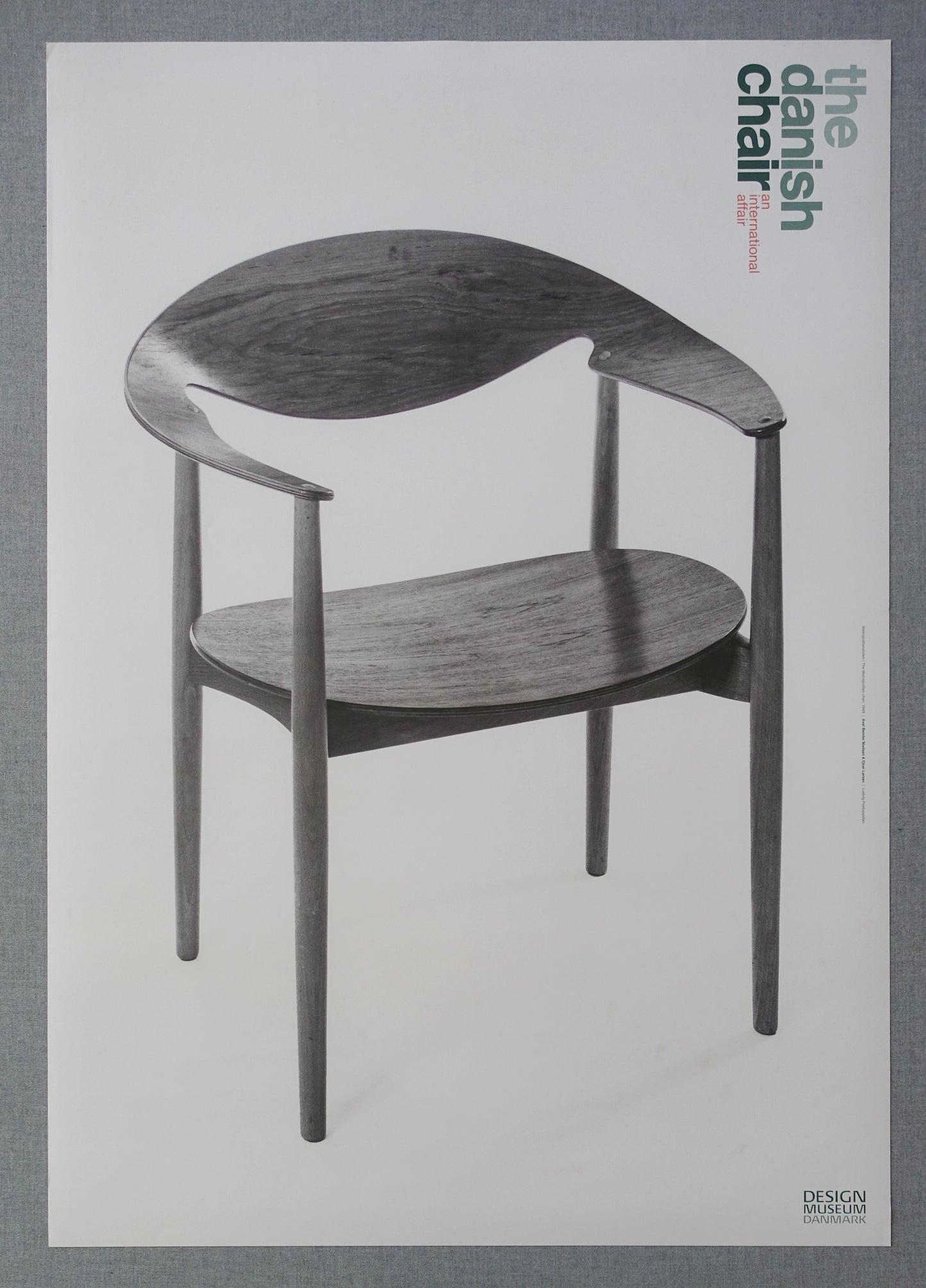 2014 Axel Bender Madsen & Ejner Larsen Metropolitan Chair Design Museum Denmark - Original Vintage Poster